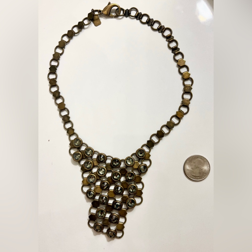 Lionette Noa Sade Handmade in NYC chain metal and Swavarski crystal -retail $325